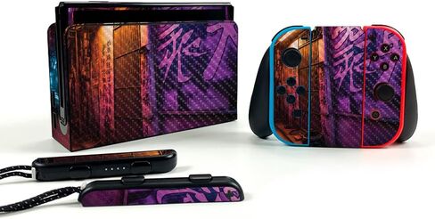 Glossy Glitter Gaming Skin Compatible with Nintendo Switch OLED - Out of Body - Premium 3M Vinyl Protective Wrap Decal Cover - Easy to Apply | Crafted in The USA by MightySkins in Saudi Arabia
