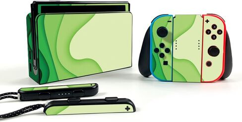 Glossy Glitter Gaming Skin Compatible with Nintendo Switch OLED - Out of Body - Premium 3M Vinyl Protective Wrap Decal Cover - Easy to Apply | Crafted in The USA by MightySkins in Saudi Arabia