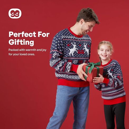 Giggling Getup Ugly Christmas Sweaters for Kids, Funny Christmas Sweater for Kids, Christmas Gingerbread Man Ugly Sweater-Large(10-12Y) Green in Saudi Arabia