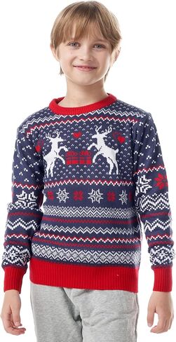 Giggling Getup Ugly Christmas Sweaters for Kids, Funny Christmas Sweater for Kids, Christmas Gingerbread Man Ugly Sweater-Large(10-12Y) Green in Saudi Arabia