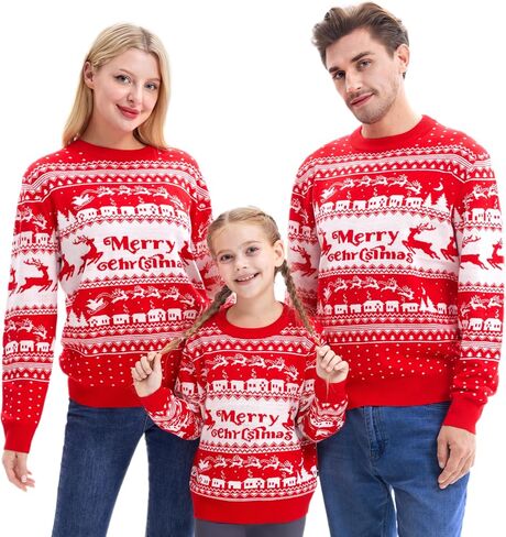 Giggling Getup Ugly Christmas Sweaters for Kids, Funny Christmas Sweater for Kids, Christmas Gingerbread Man Ugly Sweater-Large(10-12Y) Green in Saudi Arabia