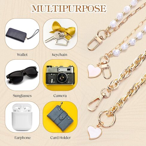 2 Pcs Pearl Beaded Phone Wrist Straps Anti Lost Wrist Lanyard Double Chain Cell Phone Charm with 3 Tether Tab Beaded Wristlet Bracelet for Women Men Phone Wallet Keychain Camera in Saudi Arabia