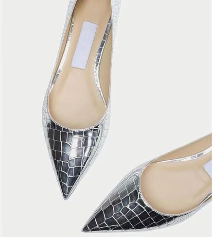Women's Fashion Patent Leather Pointed Toe Shallow Mouth Flat Shoes Summer Closed Toe Comfort Dress Walking Flats in Saudi Arabia