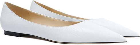 Women's Fashion Patent Leather Pointed Toe Shallow Mouth Flat Shoes Summer Closed Toe Comfort Dress Walking Flats in Saudi Arabia