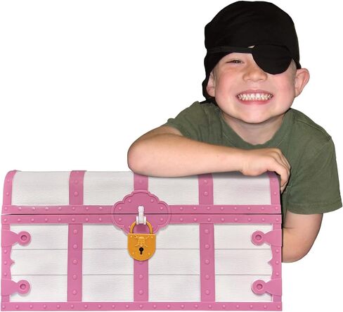 Teacher Created Resources Pink and White Treasure Chest with Lock and Key (TCR6055) in Saudi Arabia