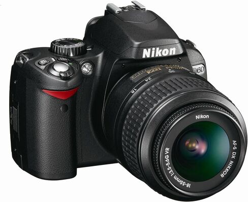 Nikon D60 10.2MP DSLR Digital Camera W/ Auto Focus Nikon Nikkor Zoom Lens (Renewed) in Saudi Arabia