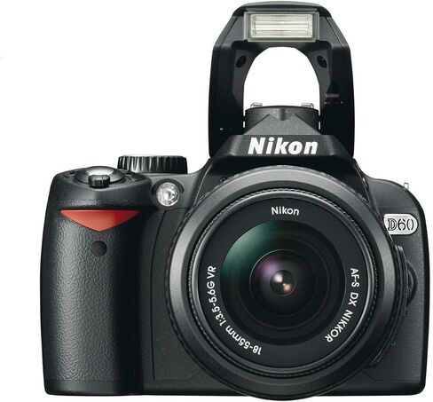 Nikon D60 10.2MP DSLR Digital Camera W/ Auto Focus Nikon Nikkor Zoom Lens (Renewed) in Saudi Arabia