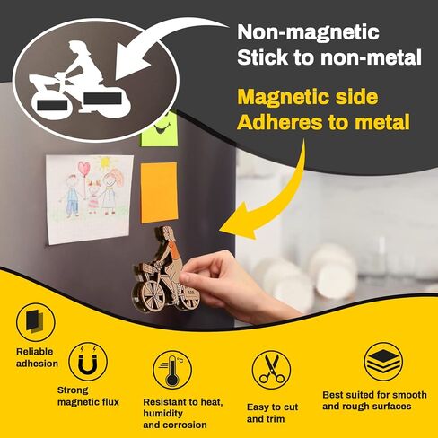 Sukh 2 Rolls Magnetic-Tape Magnetic Strips - Mgnets with Adhesive Backing Magnetic Roll Magnet Band Adhesive Cuttable Magnetic Sheets Magnets for DIY, Art Projects,Whiteboards,Fridge 6.56 Feet/Rolls in Saudi Arabia