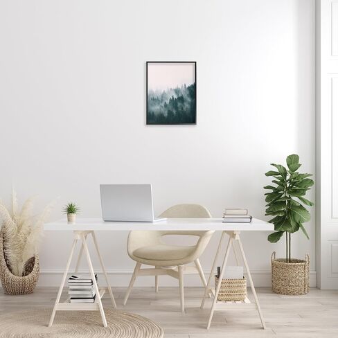 Stupell Industries Misty Forest Trees Black Framed Giclee Art Design by Sisi and Seb in Saudi Arabia