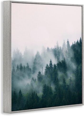Stupell Industries Misty Forest Trees Black Framed Giclee Art Design by Sisi and Seb in Saudi Arabia