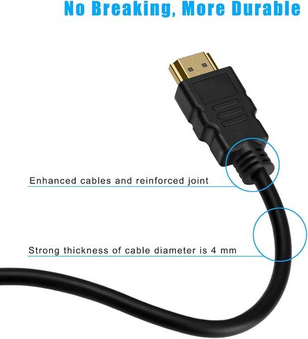 HDMI to VGA, Gold-Plated HDMI to VGA Adapter (Male to Female) for Computer, Desktop, Laptop, PC, Monitor, Projector, HDTV, Chromebook, Raspberry Pi, Roku, Xbox and More - Black in Saudi Arabia