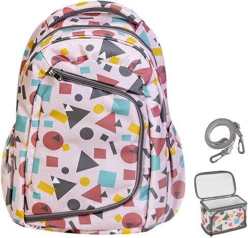 Diaper bag backpack with travel insulation bag Multifunction Travel Back Pack Maternity Baby Changing Bags Travel Backpack Diaper Bag for Mom Waterproof Baby Bag for Boys Girls - Pink in Kuwait