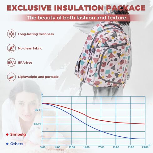 Diaper bag backpack with travel insulation bag Multifunction Travel Back Pack Maternity Baby Changing Bags Travel Backpack Diaper Bag for Mom Waterproof Baby Bag for Boys Girls - Pink in Kuwait