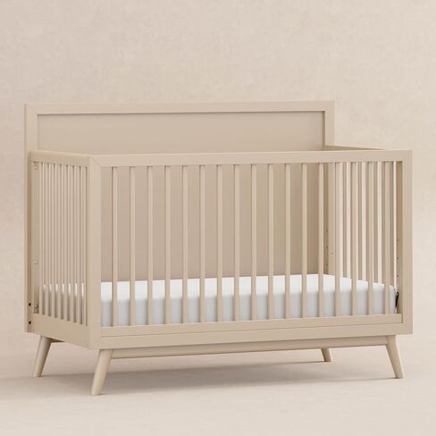 Babyletto Palma 4-in-1 Convertible Crib with Toddler Bed Conversion Kit in Olive Green, Greenguard Gold Certified in Saudi Arabia