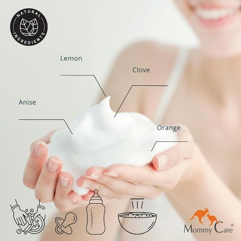 MOMMY CARE Natural Foaming Dish and Bottle Soap 200 ml/6.76 fl oz (6.76 fl oz) in Kuwait