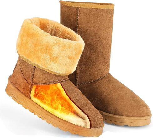 iMounTEK Snow Boots for Women Winter Snow Boots for Ladies Upgrade Warm Comfortable Waterproof Faux Suede Mid-Calf Boots Fur Warm Lining Shoes For Outside in Saudi Arabia