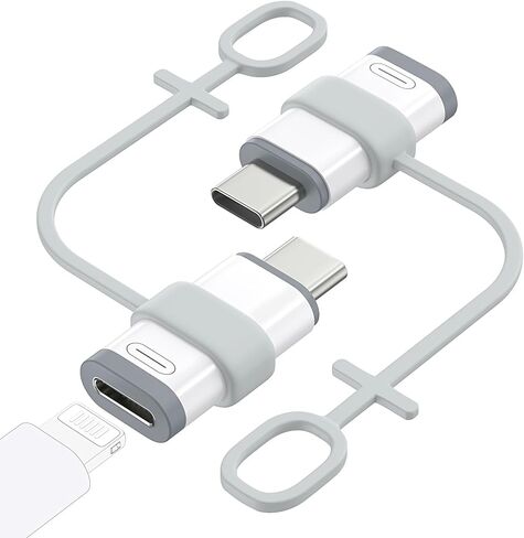 MoKo Lightning Female to USB C Male Adapter 4 Pack, USB-C to Lightning Adapter for iPhone 15 Pro Max Plus, iPad Air/Pro, iPhone to USB C Adapter Support Charging/Data Sync, NOT for Audio/OTG in Saudi Arabia