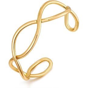 NEPULOY Gold Bangle Bracelet for Women Chunky Cuff Bracelet Fashion Jewelry Gifts for Women