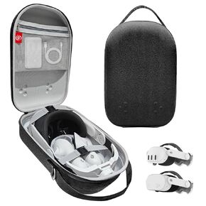 JOYTORN Carrying Case Compatible with Meta Quest 3S,Hardshell Storage Travel Case for Quest 3S Headset and Controllers Accessories (Black)