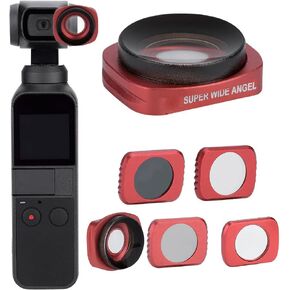 Pocket Camera Filter 5pcs Wide Angle 12.5X Macro Star CPL ND16 Lens Filters Kit for Pocket Camera