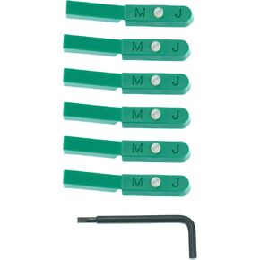 MICROJIG MatchFit Pop Stop (6-Pack) - توقف المسار المتوافق المبتكر للأعمال الخشبية المتنوعة | تصميم بسيط للرقص والزلاجات ومحطات المنشار الميتري والمزيد | يتضمن مفك براغي مخصص، DVPS-90K6