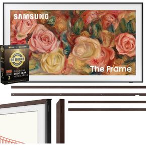 SAMSUNG QN50LS03DAFXZA 50 inch The Frame QLED 4K Smart TV 2024 Bundle 50" The Frame Customizable Bezel Modern Brown