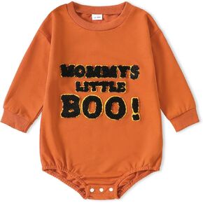 Halloween Newborn Baby Boy Girl Pumpkin Sweatshirt Romper Infant Long Sleeve Bodysuit Fall Clothes