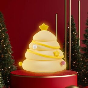 Christmas Tree Night Light, Cute Squishy Lamp, Rechargeable Dimmable Nightlight, Silicone LED Bedside Lamp Nursery lamp with 20 Minutes Timer and Touch-Sensitive for Bedrooms,Living Room