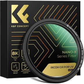 K&F Concept UV Protective Filter for Ricoh GR IIIx GR IIIx HDF GR3X HDF GR III GR III HDF GR3 HDF & GR II GR2, 28 Layers Mulit-Coated Ultra Slim UV Filter with Filter Case