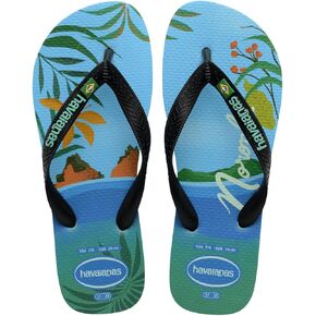 Havaianas for Women - Top Postcard Print Flip Flops - Virtual Green - 9/10