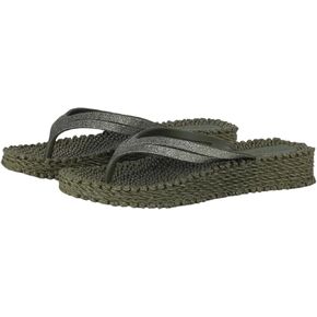 ILSE JACOBSEN HORNBAEK Women's Cheerful 13 Wedge Flip Flop (Army, 8)