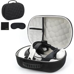New Large Carrying Case for Meta Quest 3S/Quest 3 Headset and Battery Head Strap, Hard Travel Case Compatible with BOBOVR M3 Pro Battery Pack Head Strap, Controllers and VR Accessories