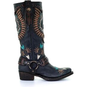 حذاء راكب الدراجة النارية بطبقة نسر أسود للسيدات من Corral A3616 9.5 in Kuwait