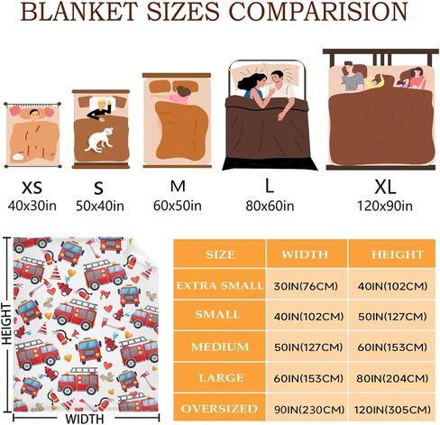 Firefighter Firetruck Blanket Gifts for Boys Girls, Firefighter Throw Blanket Gifts for Baby Fireman Fire Engine Decor Soft Lightweight Flannel Fleece Fire Trucks Blankets for Nursery 40x30In in Saudi Arabia