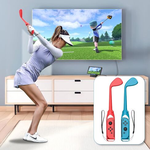 Switch Sports Accessories Bundle, 18 in 1 Sports Accessories Kit for Nintendo Switch/Switch OLED, Family Accessories Bundle Kit for Switch Sports Games with Golf Clubs, Tennis Rackets, Swords in Saudi Arabia