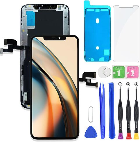 for iPhone 11 Pro Max LCD Display FHD Screen Replacement 3D Touch Digitizer Frame Full Assembly with Repair Tools Kit for 6.5 inch A2218, A2161, A2220+Waterproof Adhesive+Screen Protector in Kuwait