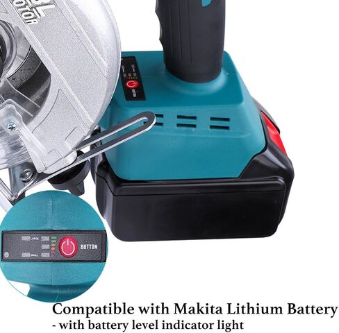 منشار دائري لاسلكي مقاس 5 بوصات، منشار دائري مدمج بمحرك بدون فرش مخصص لبطارية ماكيتا 18 فولت، أداة قطع الطاقة 6500 دورة في الدقيقة مع شفرة 2 × 5 بوصات للمعادن الرقيقة للبلاط الخشبي، عمق القطع وزاوية قابلة للتعديل in Kuwait