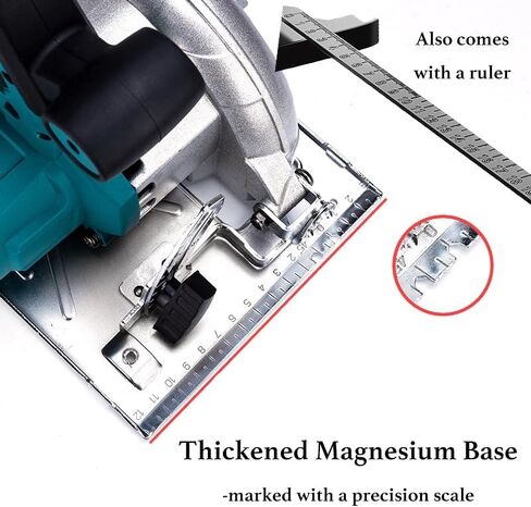 منشار دائري لاسلكي مقاس 5 بوصات، منشار دائري مدمج بمحرك بدون فرش مخصص لبطارية ماكيتا 18 فولت، أداة قطع الطاقة 6500 دورة في الدقيقة مع شفرة 2 × 5 بوصات للمعادن الرقيقة للبلاط الخشبي، عمق القطع وزاوية قابلة للتعديل in Kuwait