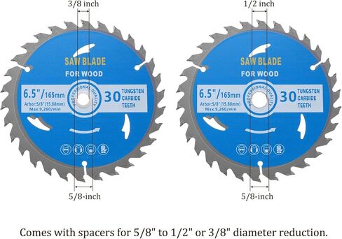 Circular Saw Blade - [5-1/2-inch x 48 Teeth x 1/2" Arbor] Circular Metal Cutting Blade for Woodworking Plastic Use, 0.09-inch Kerf in Saudi Arabia