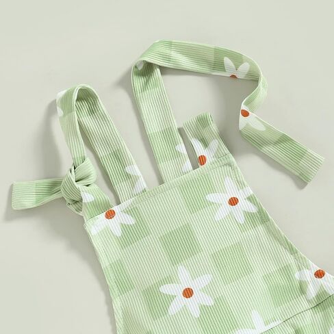 Emmababy Cow Print Baby Girl Bell Bottom Romper Toddler Floral Overalls Sleeveless Flare Jumpsuit Summer Clothes Western in Saudi Arabia