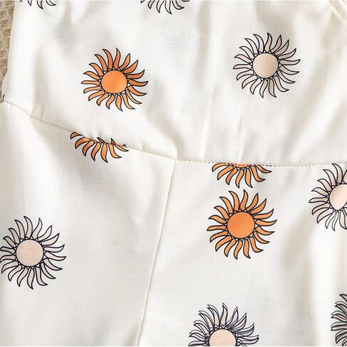 Emmababy Cow Print Baby Girl Bell Bottom Romper Toddler Floral Overalls Sleeveless Flare Jumpsuit Summer Clothes Western in Saudi Arabia
