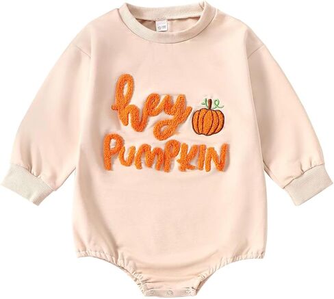 Halloween Newborn Baby Boy Girl Pumpkin Sweatshirt Romper Infant Long Sleeve Bodysuit Fall Clothes in Saudi Arabia