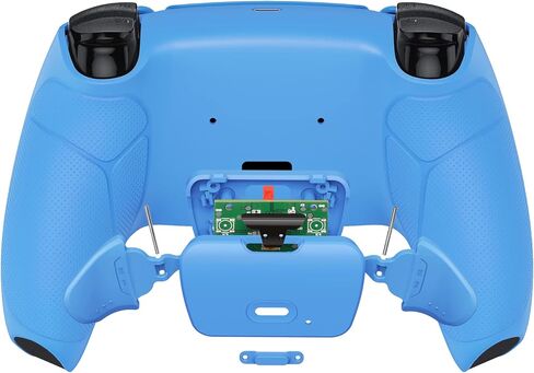 eXtremeRate Starlight Blue Rubberized Grip Programable RISE V3 Remap Kit for PS5 Controller BDM-030 040 050, Upgrade Board Redesigned Bottom Shell Back Buttons for PS5 Controller - NO Controller in Saudi Arabia