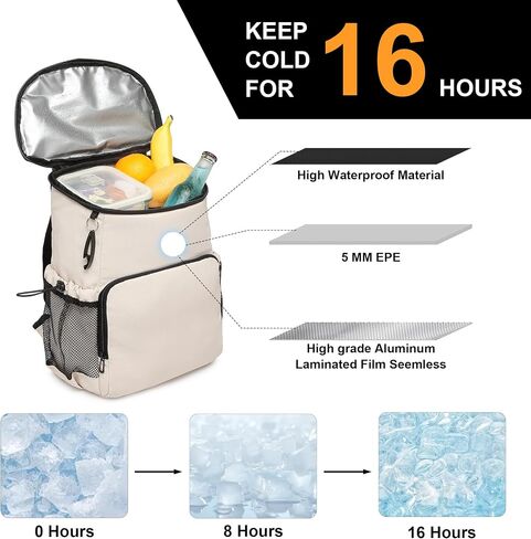 Backpack Cooler for Men and Women Cooler Backpack Insulated Waterproof Soft Lightweight Cooler Bag Leakproof 30 Cans Travel Camping Picnic Beach in Saudi Arabia