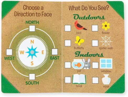 Melissa & Doug Let's Explore Binoculars & Compass Toy Play Set | Kids Outdoor Activity Set | Toy Binoculars | Camping Play Sets for Kids | Kids Binoculars | Gifts Boys & Girls Ages 3+ in Saudi Arabia