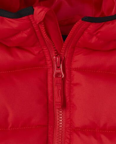 The Children's Place Baby Boys' and Toddler Medium Weight Puffer Jacket, Wind, Water-Resistant, Blue Firetrucks in Saudi Arabia