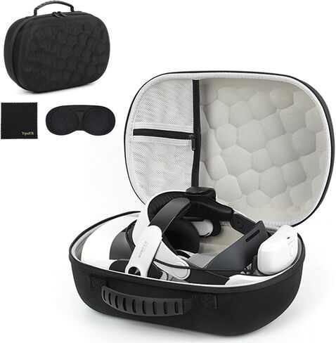New Large Carrying Case for Meta Quest 3S/Quest 3 Headset and Battery Head Strap, Hard Travel Case Compatible with BOBOVR M3 Pro Battery Pack Head Strap, Controllers and VR Accessories in Saudi Arabia