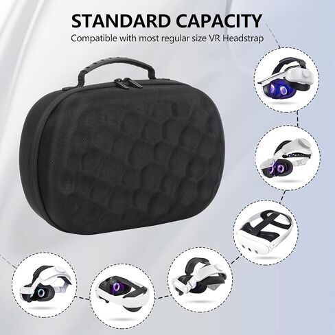 New Large Carrying Case for Meta Quest 3S/Quest 3 Headset and Battery Head Strap, Hard Travel Case Compatible with BOBOVR M3 Pro Battery Pack Head Strap, Controllers and VR Accessories in Saudi Arabia
