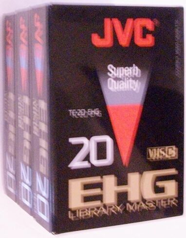 JVC VHS-C EHG 20 Library Master شريط فيديو مدمج TC-20 EHG (3 عبوات) in Kuwait