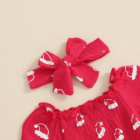 Baby Girl Christmas Romper Dress Puff Sleeve Christmas Tulle Dresses Newborn Infant Fall Winter Clothes Outfits in Saudi Arabia